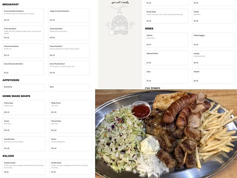 Prince Restaurant Menu