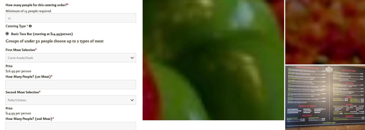 Frijoles & Frescas Grilled Tacos Menu