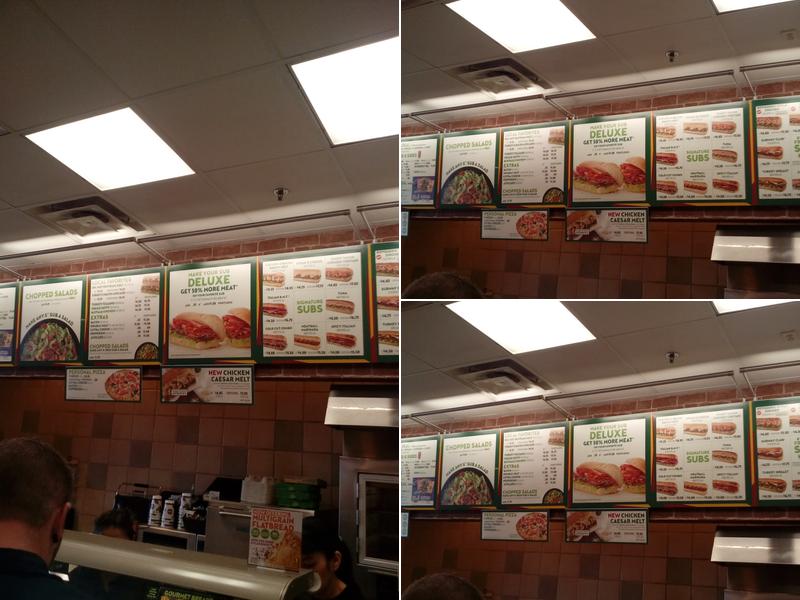 Subway Menu