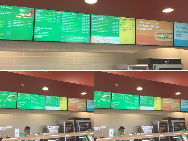 Subway Menu