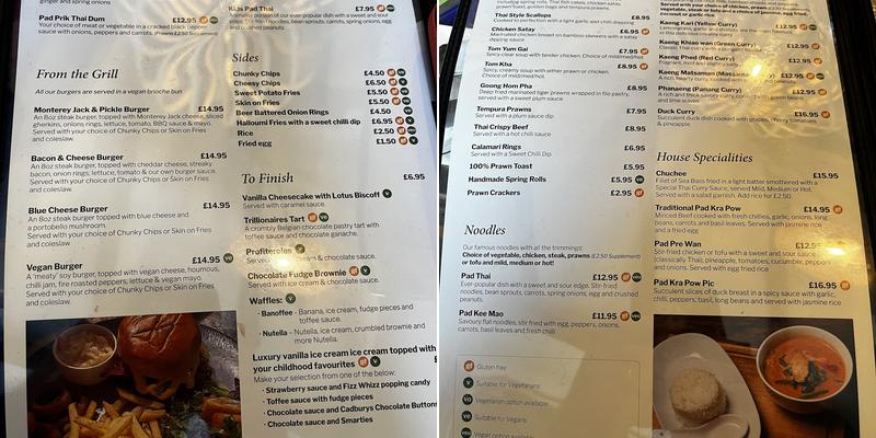 The Lethbridge Arms Menu