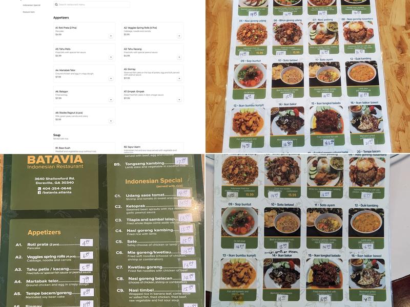 Batavia Menu