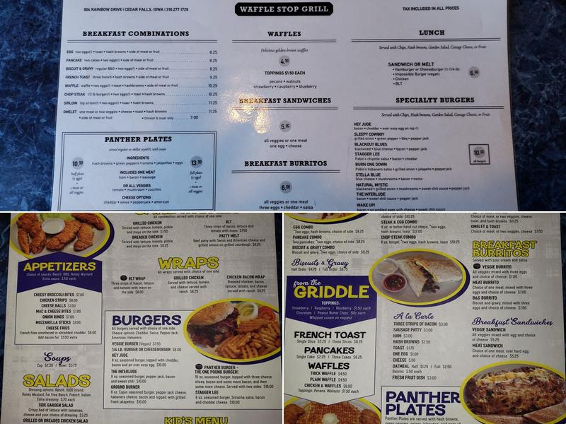 Waffle Stop Grill Menu