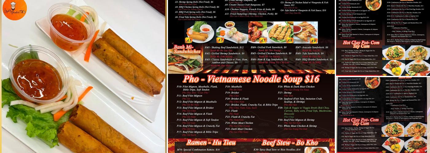 Master Pho Menu