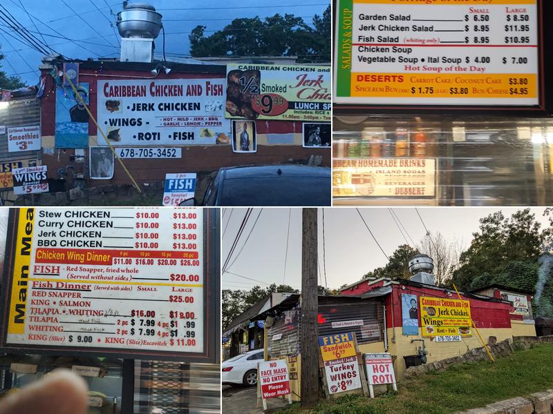 Caribbean Chicken & Fish Menu