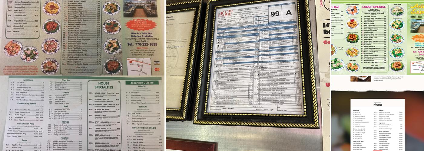 Asian Express Menu
