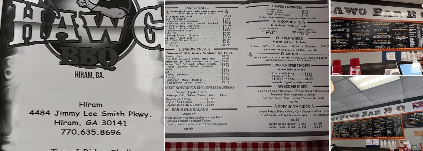 Happy Hawg BBQ Menu