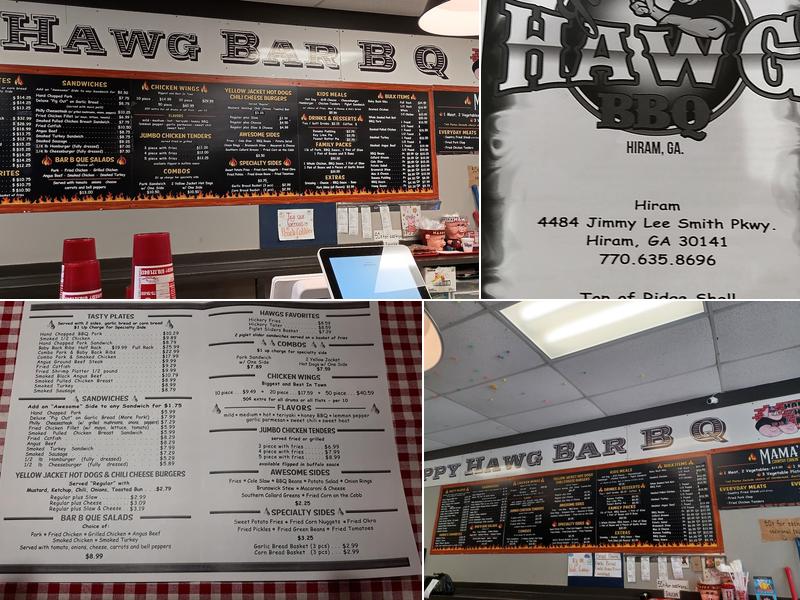 Happy Hawg BBQ Menu