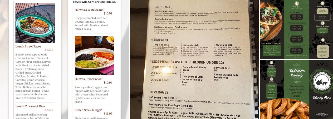 La Carreta Mexican Grill Menu