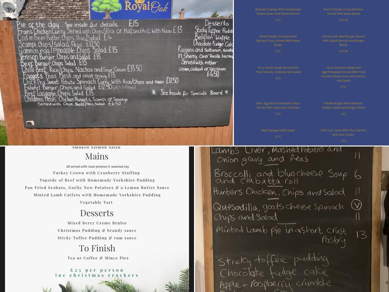 Royal Oak Menu