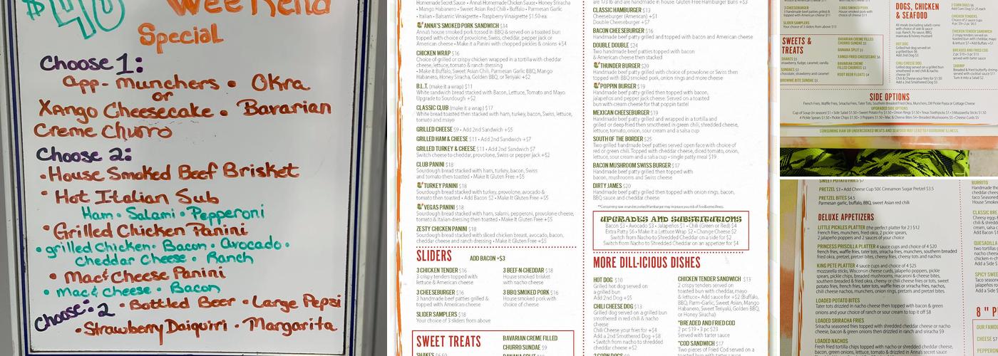The Sizzling Pickle Eatery & Lounge Menu