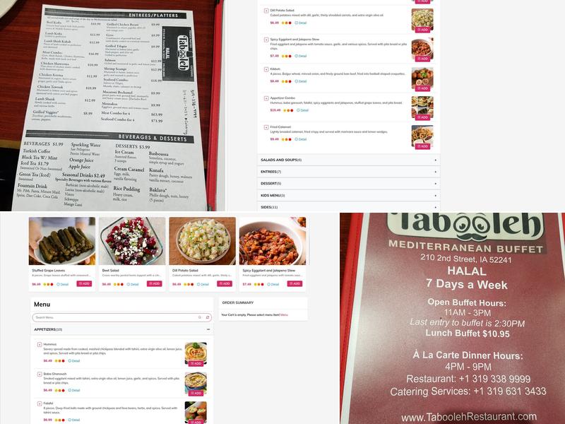Tabooleh Menu