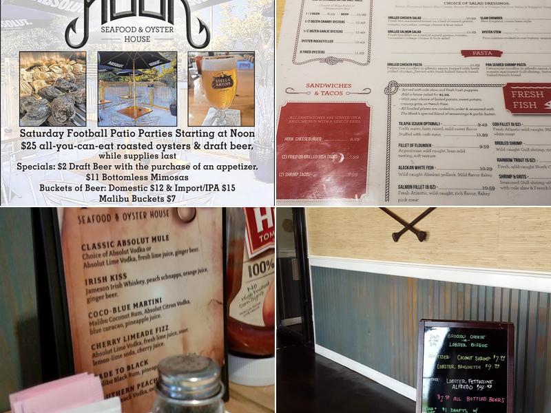 The Hook Seafood and Oyster House Menu