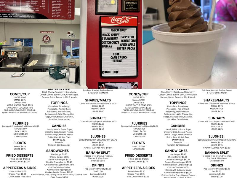 Cardinal Corner Menu