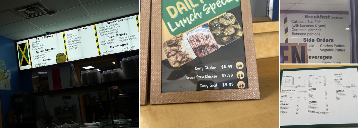 Jamaica Kitchen Menu