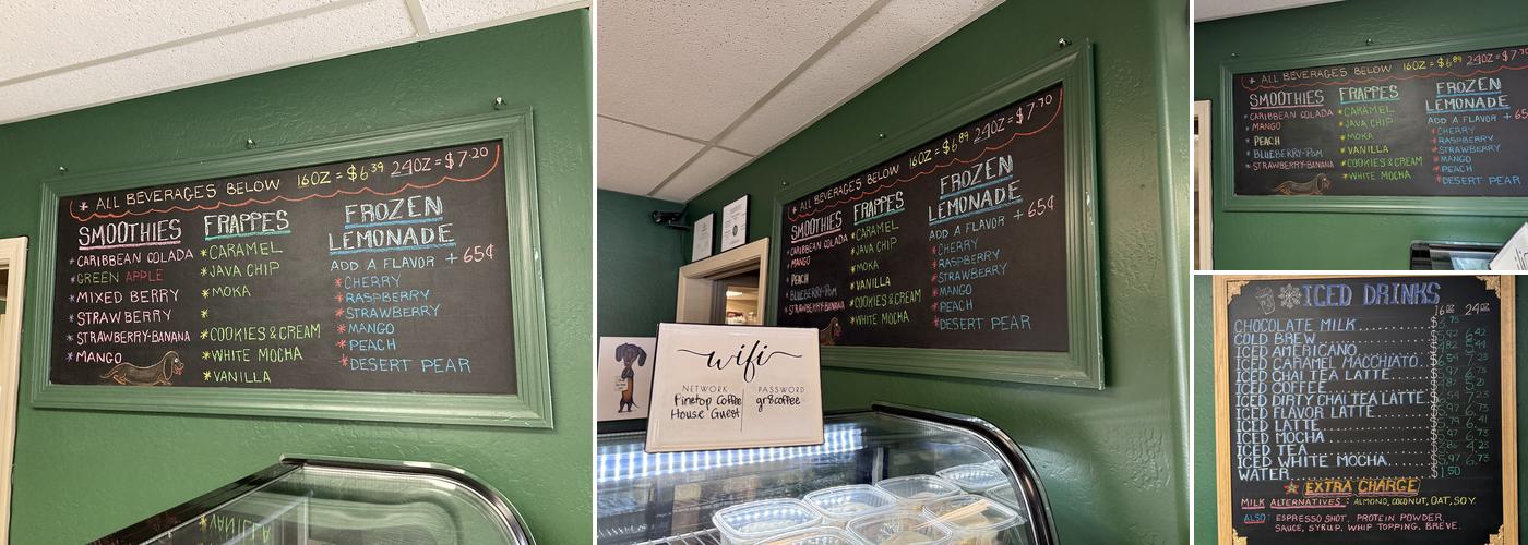 The Pinetop Coffee House & Roasting Company Menu