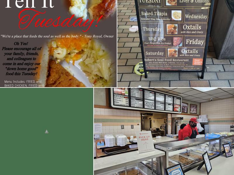 Robert's Restaurant Menu