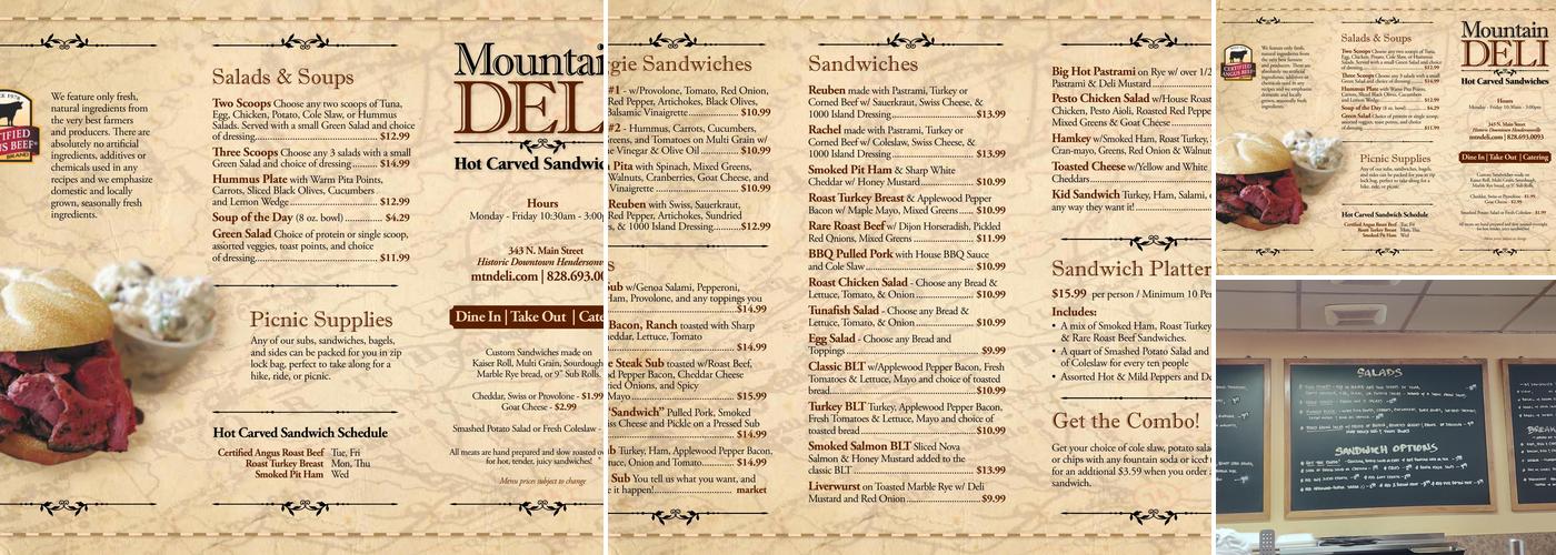 Mountain Deli Menu