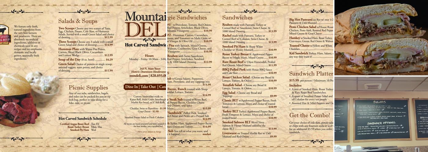Mountain Deli Menu