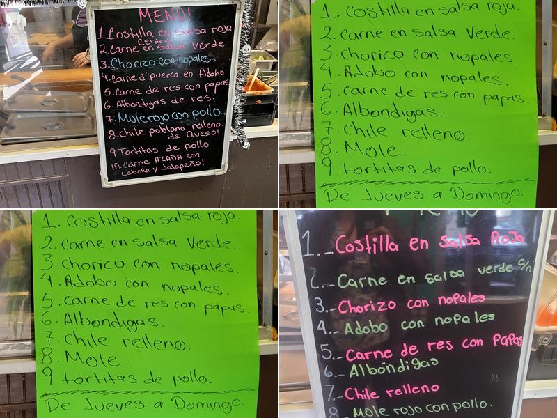 Taqueria Gonzalez Menu