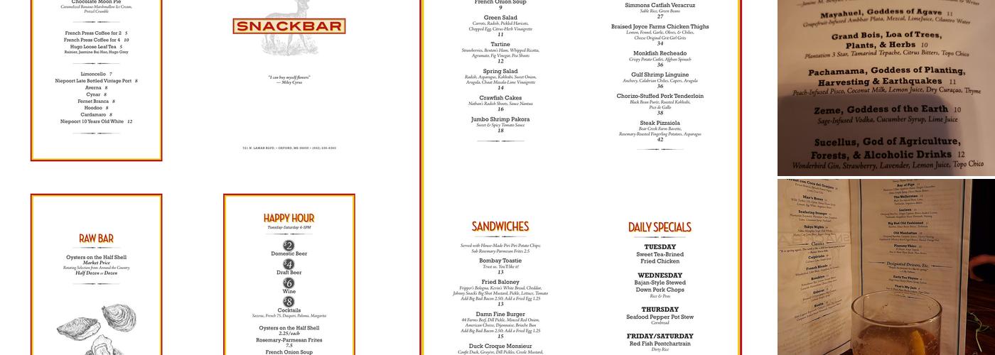 Snackbar Menu