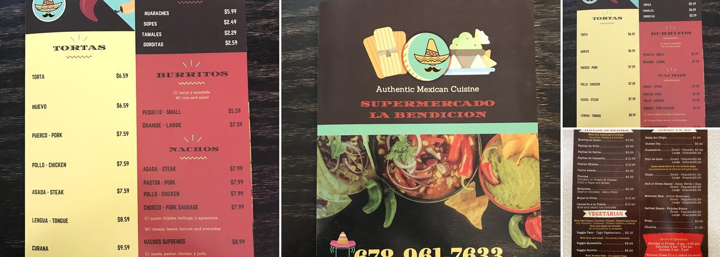 Supermercado La Bendicion Menu