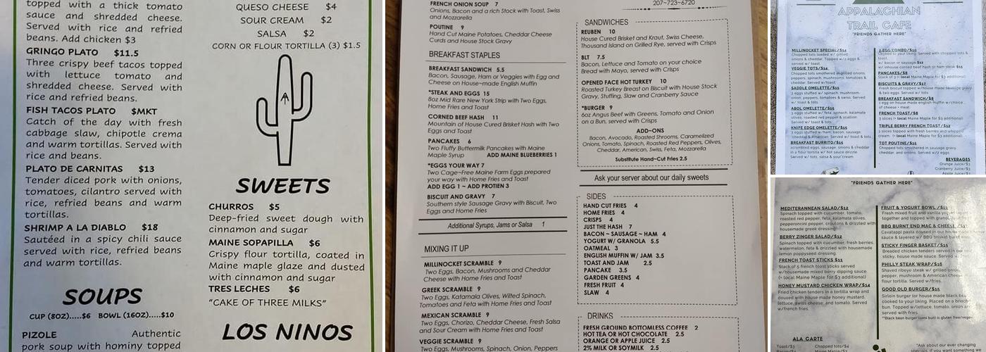 The Appalachian Trail Cafe Menu