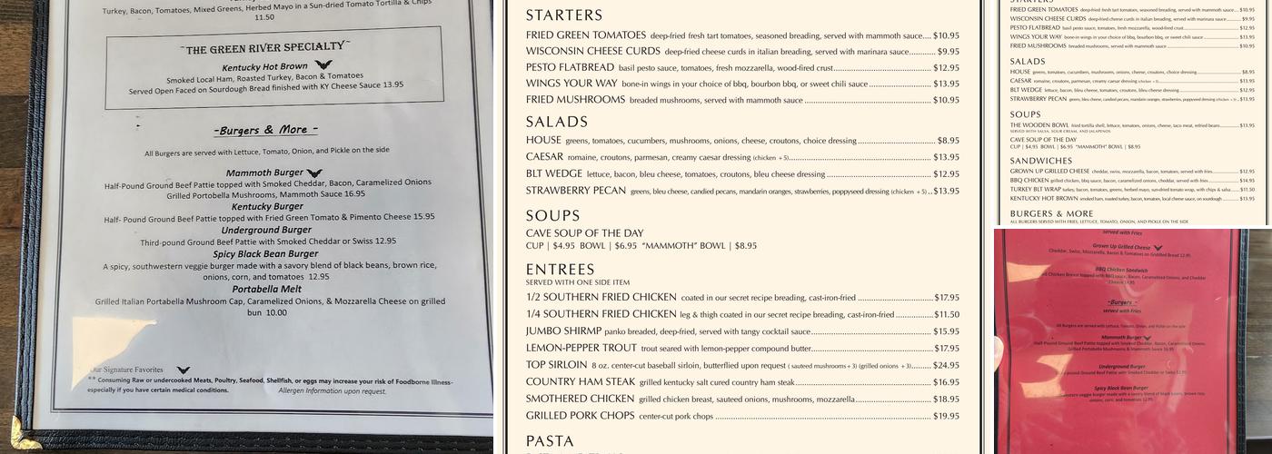 Green River Grill Menu