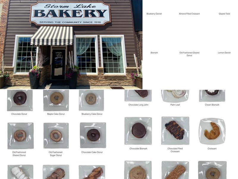 Storm Lake Bakery Menu