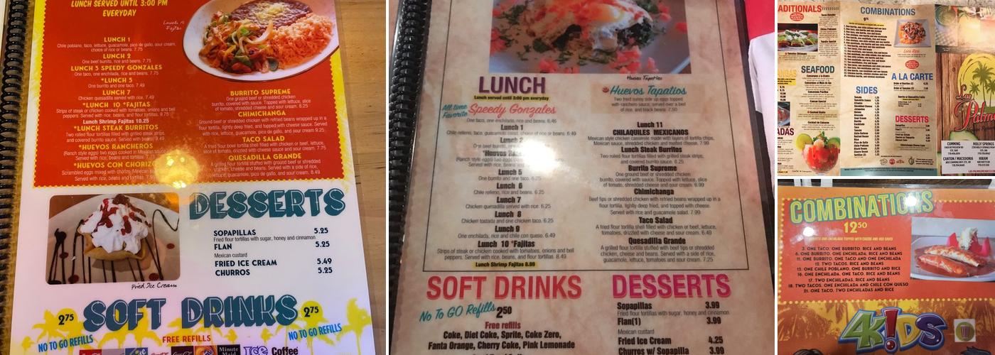 Las Palmas Cumming Menu