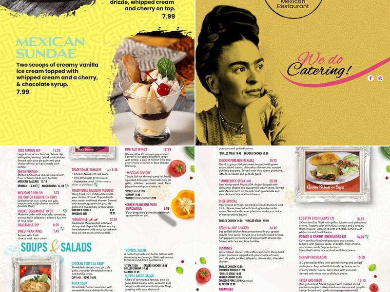 Fridas Mexican Cuisine Menu