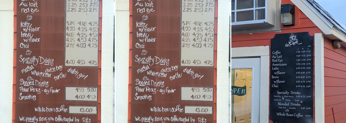 The Perk Of Pella Menu
