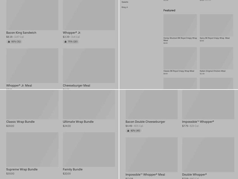 Burger King Menu