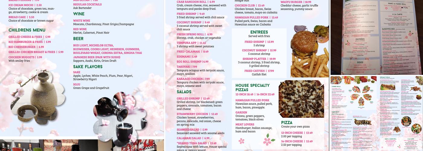 Saint Sushi and sake Menu