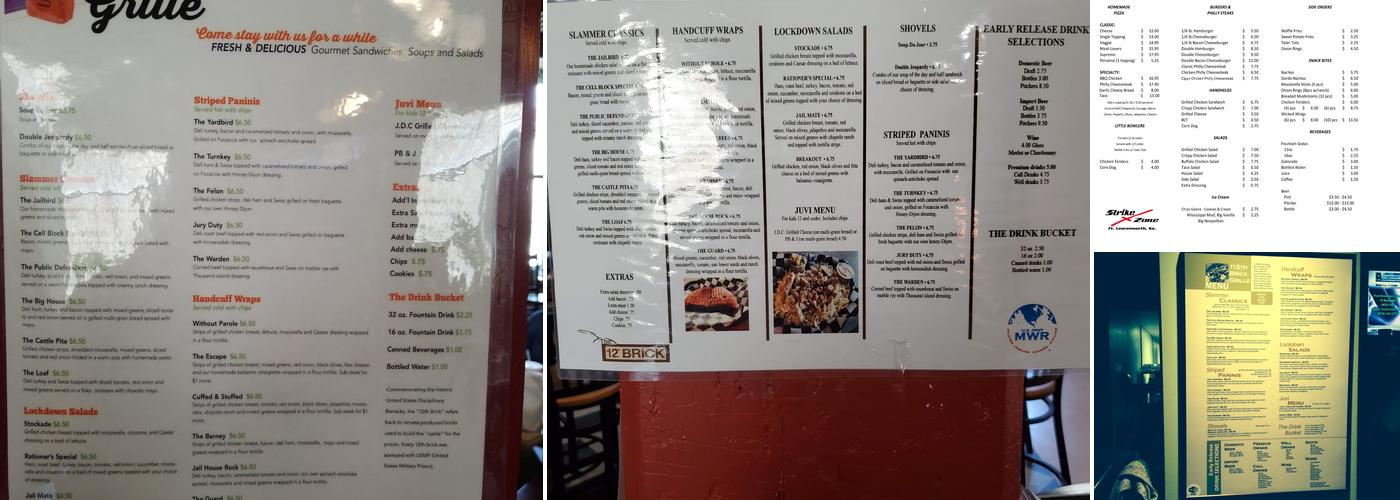 The 12th Brick Grille Menu