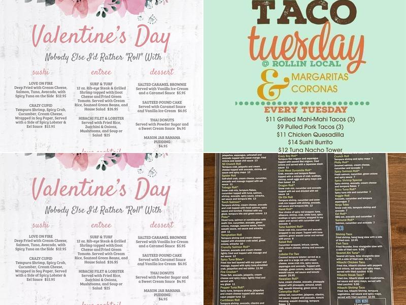 Rollin Local Menu