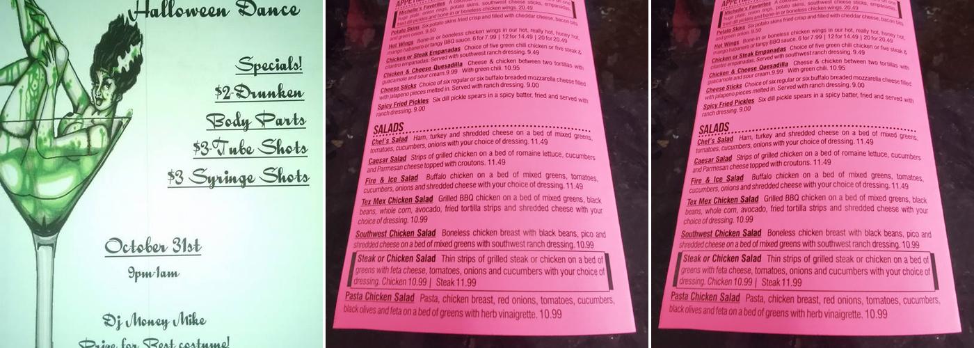 Michelles Bar & Grill Menu