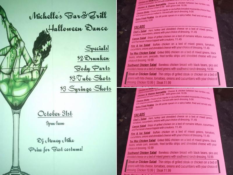 Michelles Bar & Grill Menu