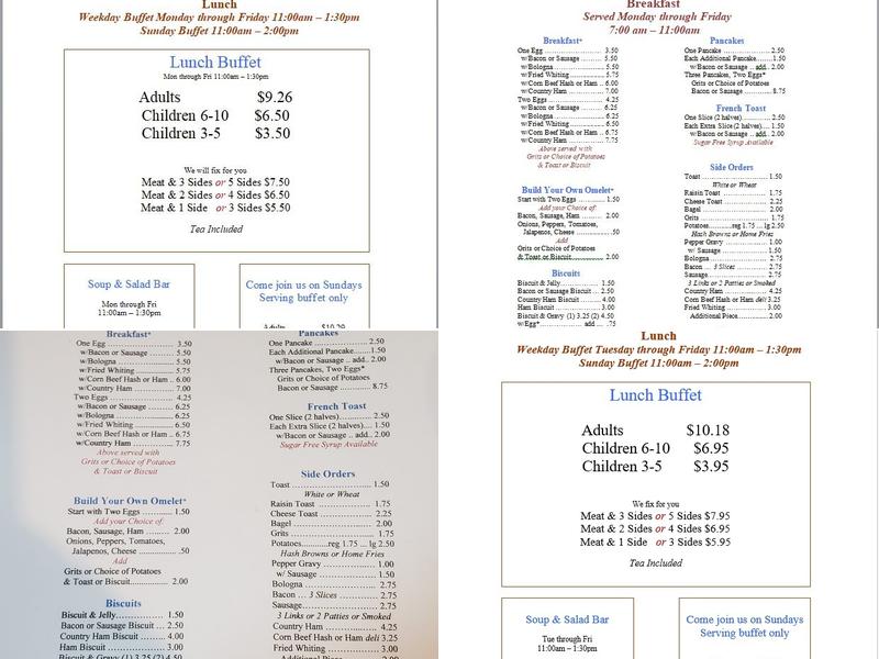 Deborah's Kitchen Menu
