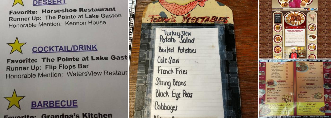 Grandpa's Kitchen Menu