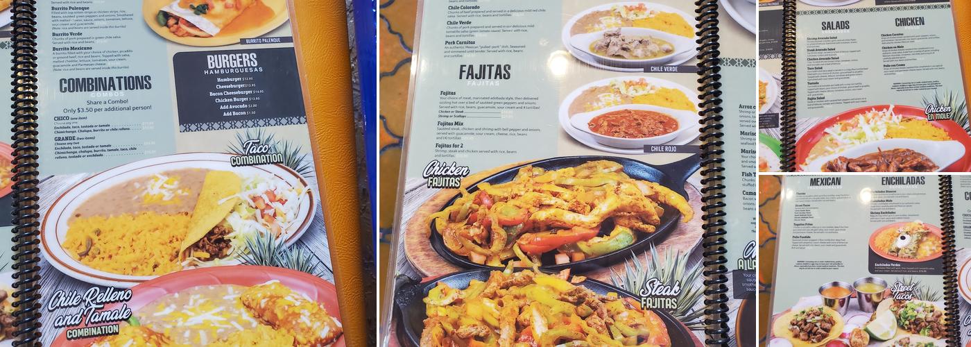Palenque Mexican Restaurant Menu