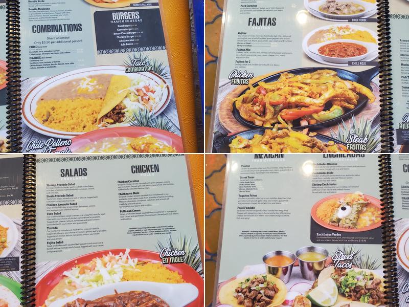 Palenque Mexican Restaurant Menu