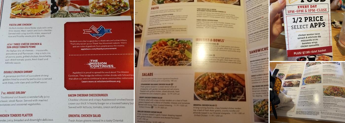 Applebee's Grill + Bar Menu