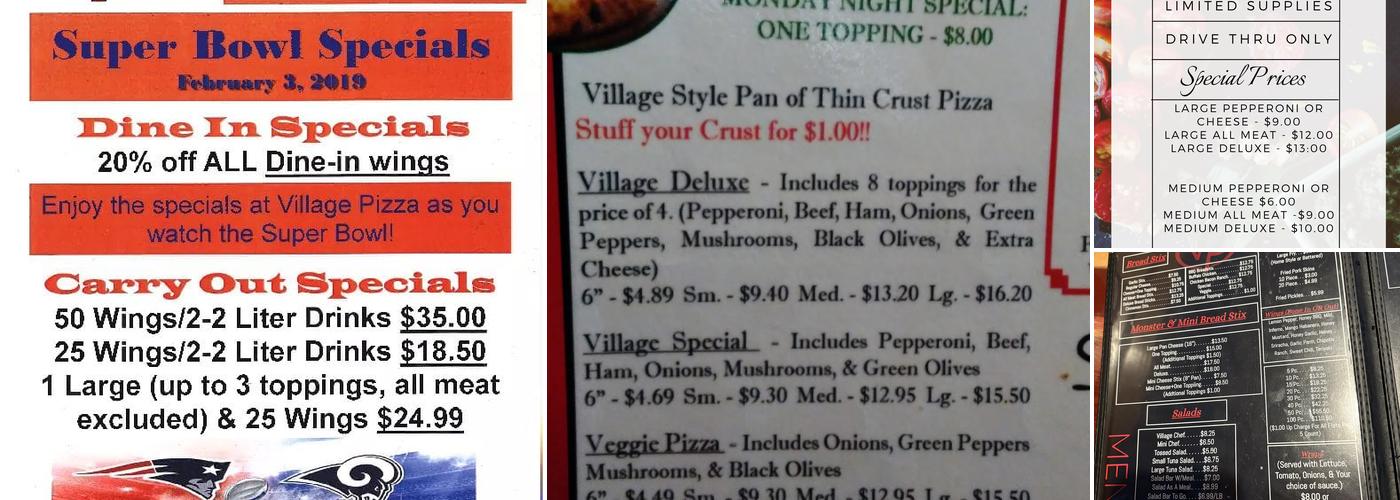 Village Pizza Menu