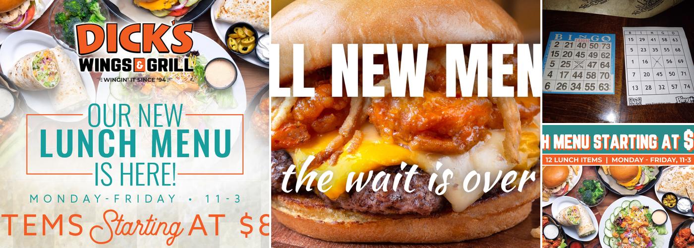 Dick's Wings & Grill Hazlehurst, GA Menu
