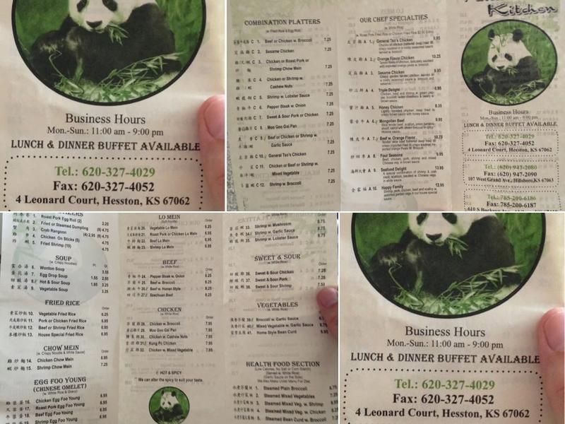Panda Kitchen Menu