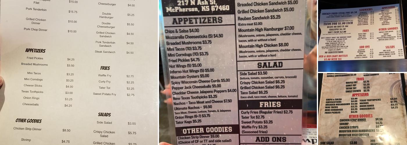 Hank's Place Menu