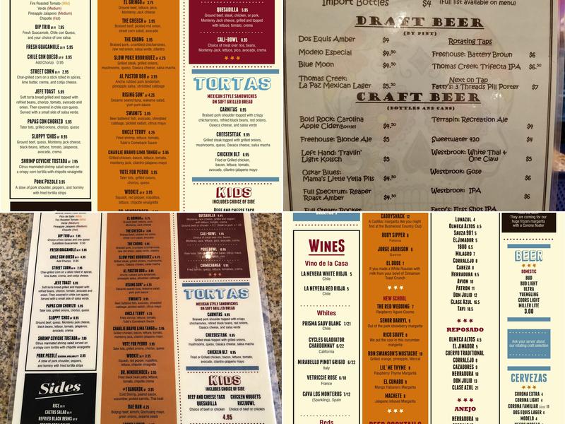 King Jefe Taco and Sushi Bar Menu