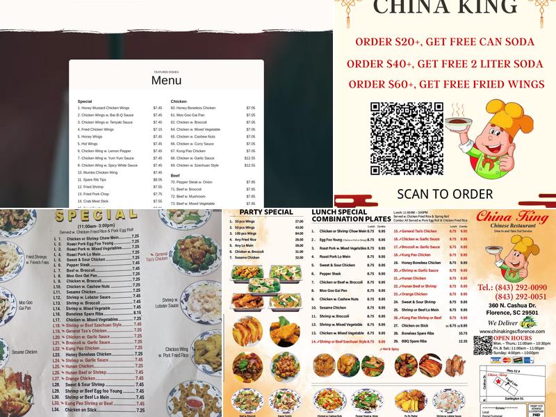 China King Menu