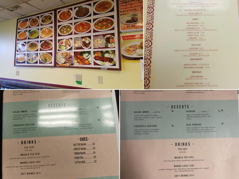 Deshi Curry Menu